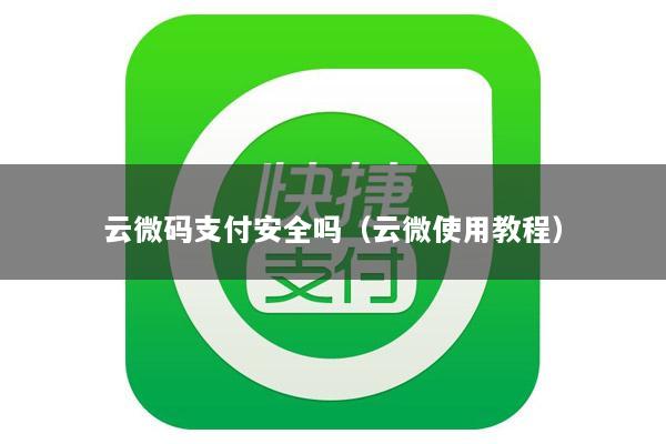 云微码支付安全吗(云微使用教程)