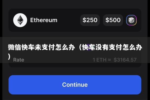微信快车未支付怎么办(快车没有支付怎么办)