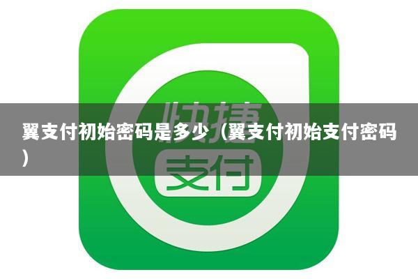 翼支付初始密码是多少(翼支付初始支付密码)
