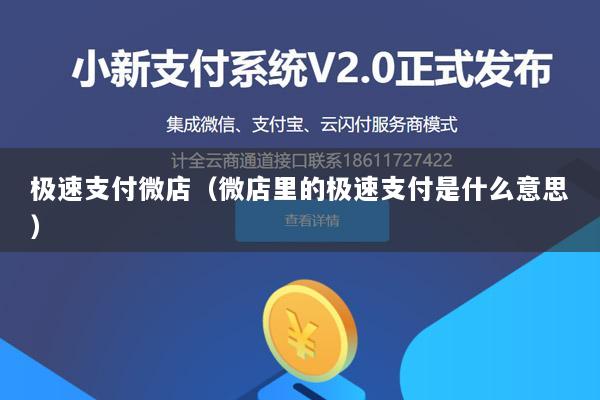 极速支付微店(微店里的极速支付是什么意思)