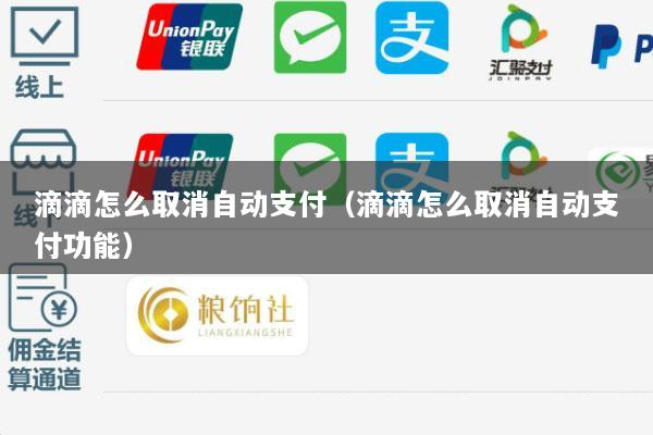 滴滴怎么取消自动支付(滴滴怎么取消自动支付功能)