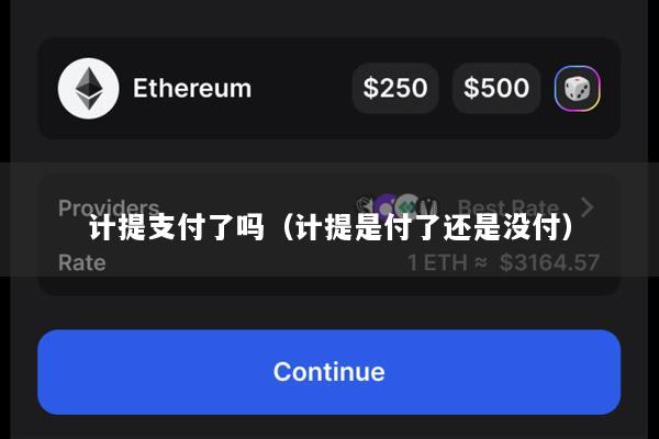 计提支付了吗(计提是付了还是没付)