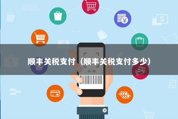 顺丰关税支付(顺丰关税支付多少)